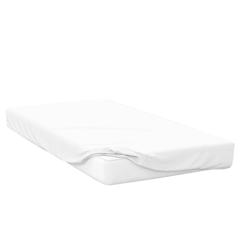 Belledorm White Brushed Cotton Fitted Sheet 38cm